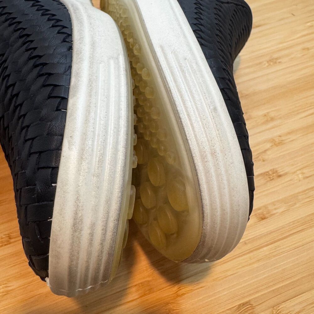 ECCO Soft 7 Woven Slip-On Sneakers Black Leather EU 39 US 8-8.5 Comfort - Picture 10 of 16